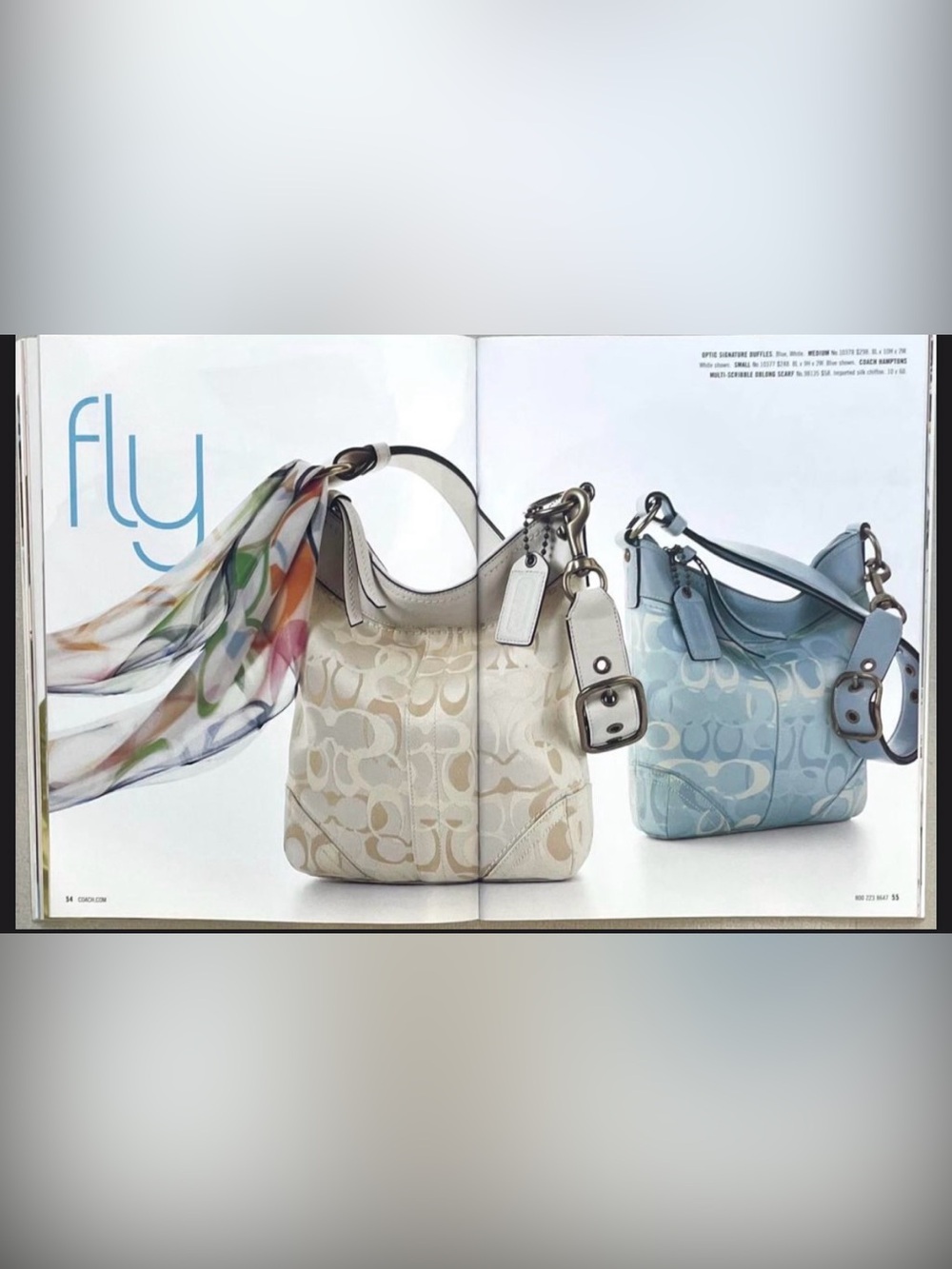 COACH 2006 Optic Signature light blue VINTAGE Canvas/Leather shoulder bag - Picture 16 of 16